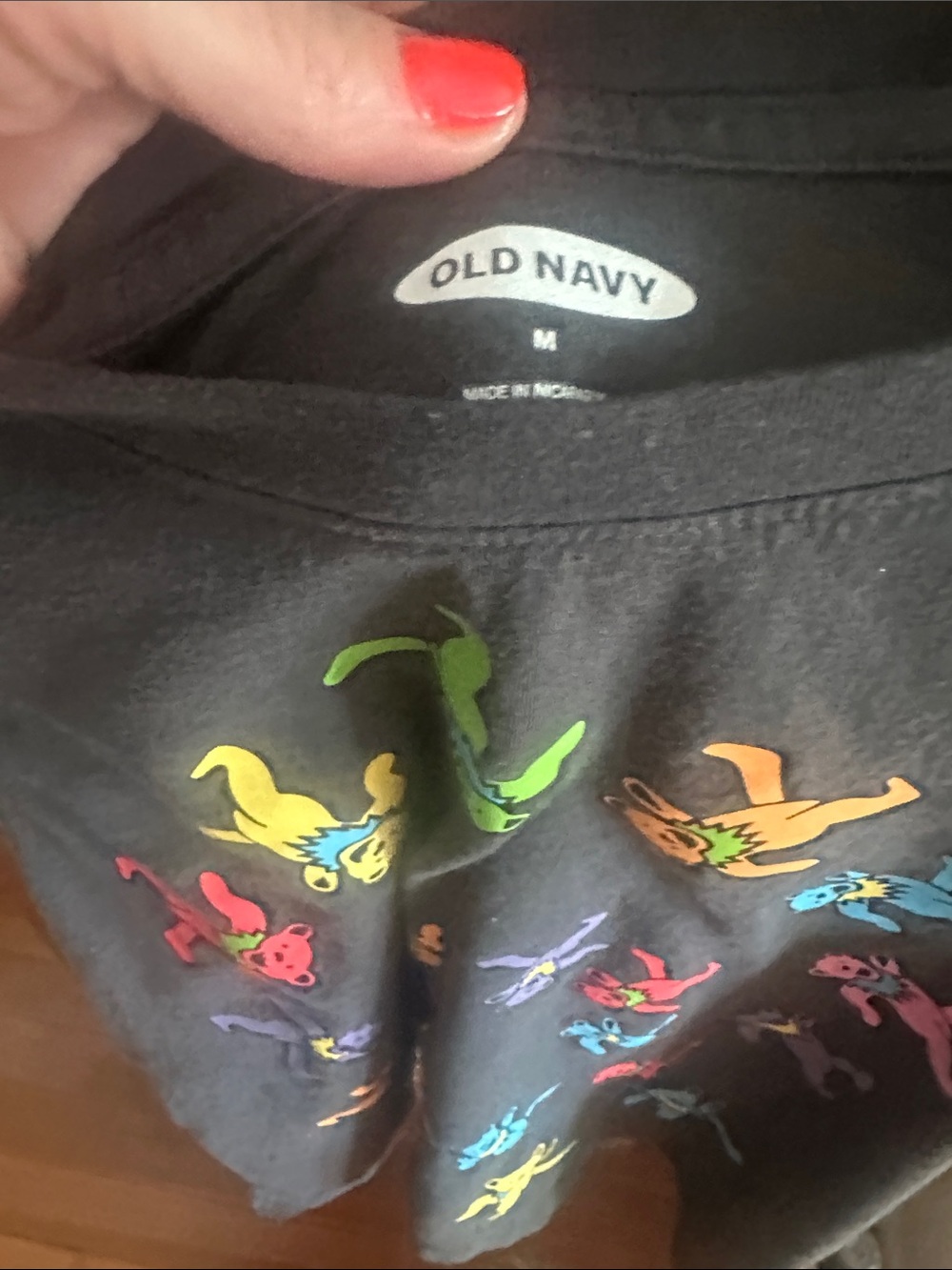 Old Navy Grateful Dead Muscle Tee with Multicolor Dancing Bears - Picture 3 of 3
